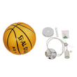 GloboStar® SPALDING NBA 00649 Μοντέρνο Κρεμαστό Παιδικό Φωτιστικό Οροφής Μονόφωτο 1 x E27 Πορτοκαλί Γυάλινο Φ25 x Υ25cm