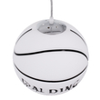 GloboStar® SPALDING NBA 01031 Μοντέρνο Κρεμαστό Παιδικό Φωτιστικό Οροφής Μονόφωτο 1 x E27 Λευκό Μαύρο Γυάλινο Φ25 x Υ25cm