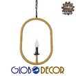 GloboStar® LINDELL 10001142 Vintage Κρεμαστό Φωτιστικό Οροφής Μονόφωτο 1 x E27 Μαύρο Μεταλλικό με Μπεζ Σχοινί Μ35 x Π10 x Υ53cm