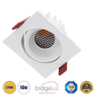 GloboStar® LEO-SQ 60291 Χωνευτό LED Spot Downlight TrimLess Μ8.5xΠ8.5cm 10W 1250lm 38° AC 220-240V IP20 Μ8.5 x Π8.5 x Υ6.6cm - Τετράγωνο - Κινούμενο - Λευκό & Anti-Glare HoneyComb - Θερμό Λευκό 2700K - Bridgelux COB - 5 Years Warranty