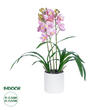 GloboStar® Artificial Garden PALE PINK CHERRY CYMBIDIUM 21403 Διακοσμητικό Φυτό Ροζ Κυμβίδιο Υ60cm