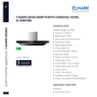 ELMARK EL-90M79BL T-SHAPE HOOD 800m3/h WITH FILTER