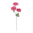 GloboStar® Artificial Garden  HOT PINK ROSE BRANCH 21135 Τεχνητό Διακοσμητικό Κλαδί Τριαντάφυλλο Έντονο Ροζ Y66cm