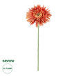 GloboStar® Artificial Garden ORANGE  ROSE BRANCH 21206 Τεχνητό Διακοσμητικό Κλαδί Ζέρμπερας Πορτοκαλί Y44cm