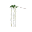 GloboStar® Artificial Garden WHITE WISTERIA FLOWER BRANCH 21516 Τεχνητό Διακοσμητικό κλαδί Βιστέρια Λευκό Φ45 x Υ164cm