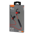 YISON earphones E14 με μαγνήτη, Bluetooth, 10mm, 65mAh, κόκκινα