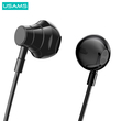 USAMS earphones YQ24 με μαγνήτη, Bluetooth, 130mAh, μαύρα