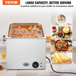 VEVOR Commercial Electric Food Warner Countertop Buffet 18L 1200W Bain Marie