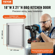 VEVOR BBQ Access Door, 457x533 mm Μονή εξωτερική πόρτα κουζίνας, ανοξείδωτη πόρτα χωνευτή, επιτοίχια κάθετη πόρτα με χωνευτή λαβή, για BBQ Island, Ψητοπωλείο, Εξωτερικό ντουλάπι