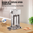 VEVOR Electric Sausage Stuffer 15L Variable Speed Sausage Maker από ανοξείδωτο ατσάλι