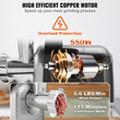 VEVOR Ηλεκτρικός μύλος κρέατος VEVOR, 6,6 Lb/min, 550W (2200W MAX) Βιομηχανική μηχανή κιμά με 2 λεπίδες, 3 πλάκες λείανσης, αλλαντοποιός &amp; κιτ Kubbe ABS + Ανοξείδωτος βιομηχανικός μύλος κρέατος, ETL