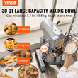 VEVOR Commercial Food Mixer 28,5L 3-Speed ​​Stand Dough Mixer 1100W for Restaurant