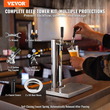 VEVOR Kegerator Tower Kit, Dual Taps Beer Conversion Kit, Ανοξείδωτος ατσάλι Keg Beer Tower Dispenser με ρυθμιστή διπλού μετρητή W21.8 &amp; S-System βαρελίσκο, δίσκος σταγόνας μπύρας για Party Home