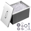 VEVOR Drop in Ice Chest, 22&quot;L x 17&quot;W x 12&quot;H Ψύκτη πάγου από ανοξείδωτο ατσάλι, Επαγγελματικός Κάδος πάγου με κάλυμμα, 40 qt Ice Bar εξωτερικής κουζίνας, σωλήνας αποστράγγισης και βύσμα αποστράγγισης, για Cold Wine Beer