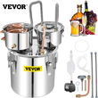 VEVOR 50L SUS Water Distiller with Condenser &amp; Thumper Keg, Boiler 13,2Gal Essential Oil Making with Copper Tube, Home Brewing Kit με ενσωματωμένο θερμόμετρο