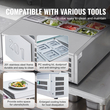 VEVOR Countertop Refrigerated Salad Pizza Prep Station 145 W Stainless Guard CE