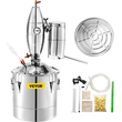 VEVOR Moonshine Still, 30L Water Distiller, 6,6Gal Essential oil Boiler, SUS 304 Moonshine Still Kit με ενσωματωμένο θερμόμετρο