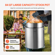 VEVOR 84QT από ανοξείδωτο ατσάλι Stockpot μαγειρικής κατσαρόλα κουζίνας με καπάκι καλαθιού