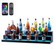 VEVOR LED Lighted Liquor Bottle Display Bar Shelf RF &amp; App Control 48&quot; 3-step