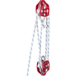 VEVOR Twin Sheave Block and Tackle 0,43-0,5Inch 100-200Ft Twin Sheave Block with Braid Rope 30-35KN 6600-7705LBS Double Pulley Rigging (1/2&quot; x 200&#039;)