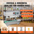 VEVOR Continuous Bag Band Sealing Machine Vertical Band Sealer από ανοξείδωτο χάλυβα