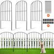 VEVOR Garden Fence, No Dig Fence 24&#039;&#039;(H)x13&#039;&#039;(L) Animal Barrier Fence, Υπόγεια Διακοσμητική Περίφραξη Κήπου με Διάστημα Ακίδων 2 ιντσών, Μεταλλικός φράχτης σκύλου για την αυλή και το εξωτερικό αίθριο, 28 πακέτο