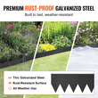 VEVOR Steel Landscape Edge, 4-pack Steel Garden Edge Borders, 40&quot; L x 8&quot; H Straps, Hammer-in Horging Border with 6 Clips, Endable Metal Landscape Borders for Yard, Garden, Laws