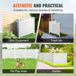 VEVOR 48&quot; W x 48&quot; H Vinyl Privacy Fence πάνελ, φράχτη κλιματιστικού, εξωτερικές οθόνες απορρήτου για κάδο απορριμμάτων, περίβλημα εξοπλισμού πισίνας, πάνελ με θυρίδες κιτ οθόνης Privacy (2 πάνελ)