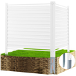 VEVOR 48&quot; W x 48&quot; H Vinyl Privacy Fence πάνελ, φράχτη κλιματιστικού, εξωτερικές οθόνες απορρήτου για κάδο απορριμμάτων, περίβλημα εξοπλισμού πισίνας, πάνελ με θυρίδες κιτ οθόνης Privacy (2 πάνελ)