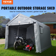 VEVOR Portable Storage Shelter Garage Storage Shel 7 x 12 x 7,36ft &amp; Zipper Door