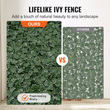 VEVOR Ivy Privacy Fence, 990 x 2490 mm τεχνητή πράσινη οθόνη τοίχου, πράσινος φράχτης κισσός με υφασμάτινη επένδυση και ενισχυμένη άρθρωση, ψεύτικο φράχτη διακόσμηση αμπελόφυλλων για εξωτερικό κήπο, αυλή