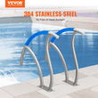 VEVOR Κουπαστή πισίνας 2 ΤΕΜ 30x30 in Inox with Base Plate for Spa