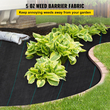 VEVOR Weed Barrier Landscape Fabric, 5 x 250 ft, 5 Oz Premium Woven Ground Cover Heavy Duty PP Υλικό &amp; εύκολη εγκατάσταση, μονής στρώσης για υπαίθριο κήπο, γκαζόν, δρόμο, μαύρο