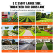 VEVOR 3FTx250FT Premium Heavy Duty Weed Barrier Landscape Fabric, 5OZ Woven Geotextile Fabric Under Gravel, Υψηλή διαπερατότητα για Weed Blocker Weed Mat, Driveway Fabric, Weed Control Πανί κήπου