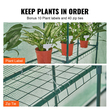 VEVOR Walk-in Green House, 4,6 x 4,6 x 6,6 ft Θερμοκήπιο με ράφια, ρύθμιση σε λίγα λεπτά, κάλυμμα PE υψηλής αντοχής με πόρτες και παράθυρα και ατσάλινο πλαίσιο, κατάλληλο για φύτευση και αποθήκευση, πράσινο