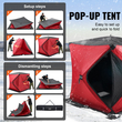 VEVOR 3-4 Άτομα Ourdoor Portable Ice Shelter Pop-Up Ice Fishing Shanty Tent