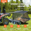 VEVOR Tow-Behind Lawn Sweeper 52 ιντσών Leaf Yard Συλλέκτης 26 cu.ft. Ευκανόνιστος