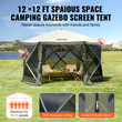 VEVOR Pop-up Gazebo Tent Pop-Up Screen Σκηνή 6 όψεων με κουβούκλιο Πράσινο καταφύγιο