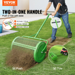 VEVOR 24&quot; κομποστοποιητής Peat Moss Spreader Push/Tow-Behind Lawn Roller Green