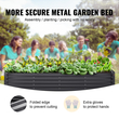 VEVOR Raised Garden Bed, 94,5 x 47,2 x 23,6 ιντσών Γαλβανισμένο μεταλλικό κουτί φυτευτή, κουτιά φύτευσης εξωτερικού χώρου με ανοιχτή βάση, για καλλιέργεια λουλουδιών/λαχανικών/βοτάνων στην πίσω αυλή/κήπο/αυλή/μπαλκόνι, σκούρο γκρι