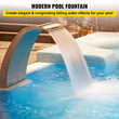 VEVOR Pool Waterfall Fountain Σιντριβάνι από ανοξείδωτο ατσάλι 15,4 \&quot; x 7,9 \&quot; x 1,5\&quot; Ασημένια σιντριβάνια πισίνας για εξωτερικές πισίνες Κήπος Εξωτερικοί καταρράκτες Sheer Descent Pond Water Χαρακτηριστικό γνώρισμα νερού