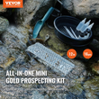 VEVOR Gold Panning Kit με Mini Sluice Box, 12&quot; εξοπλισμό εξόρυξης χρυσού από αλουμίνιο, 16 PCS Gold Prospecting Kit με Gold Pan, Classifier Screen, Separating Magnet, Drawstring backpack and αξεσουάρ