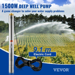 VEVOR Deep Well Submersible Pump Αντλία νερού από ανοξείδωτο χάλυβα 1500W 9,8 m³/h 108 m