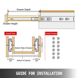 Slides συρταριού VEVOR Heavy Duty 28&quot; Μήκος, συρτάρια κλειδώματος 500 λίβρες Χωρητικότητα φόρτωσης Long Full Extension Συρτάρι συρτάρι 1 ζεύγος Πλαϊνή στήριξη Ρουλεμάν συρταριού Γλιστρήσεις συρταριών ώθηση για άνοιγμα Ράγα δρομέων συρταριού