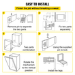 VEVOR Murphy Στερέωση Wall Springs Mechanism Heavy Duty Support Hardware Kit DIY for King Queen Bed (Κάθετο), Λευκό