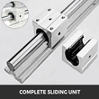 VEVOR Linear Rail 2PCS 500mm SBR16 Linear Slide Rail 4PCS SBR16UU Bearing Block Kit Linear Rails and Bearings Kit CNC Rails Linear Rail Σετ για μηχανήματα CNC Αυτοματοποιημένα μηχανήματα και εξοπλισμός