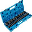 VEVOR Impact Socket Set 1/2 Inches 26 Piece Impact Sockets, Shallow Socket, 6-Point Sockets, Rugged Construction, CR-V, 1/2 Inches Drive Socket Set Impact Metric 10mm - 36mm, with Storage Cage