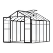 VEVOR Polycarbonate Θερμοκήπιο 8 x 10 Ft Υπαίθριο περίπατο Θερμοκήπιο για Κήπο