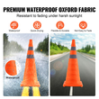 VEVOR Safety Cones, 2 Pack 28 ιντσών πτυσσόμενοι κώνοι κυκλοφορίας, δομικοί κώνοι με αντανακλαστικά κολάρα, φαρδιά βάση και τσάντα αποθήκευσης, για έλεγχο κυκλοφορίας, εκπαίδευση οδήγησης, χώροι στάθμευσης