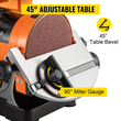 VEVOR Electric Belt Grinder Sander 5 Inch Electric Belt &amp; Disc Sander 300W Grinder Polisher 2950 RPM Μεταβλητής ταχύτητας Μεταλλικό Πάγκο Τριβείο Μηχανή λείανσης Workshop